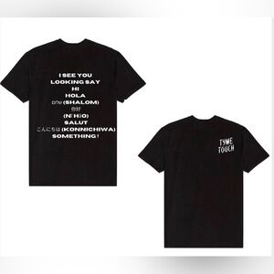 TYMETOUCH I See You Looking Black Graphic T-Shirt